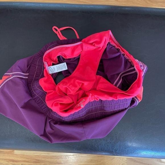 Athleta size M  athletic running lined yoga pull on elastic drawstring short - Picture 7 of 11